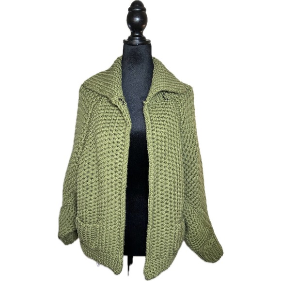 Cividini Sweaters - Cividini Italian Chunky Thick Wool Knit Cardigan Sweater Size EU 44 (US 10-12)